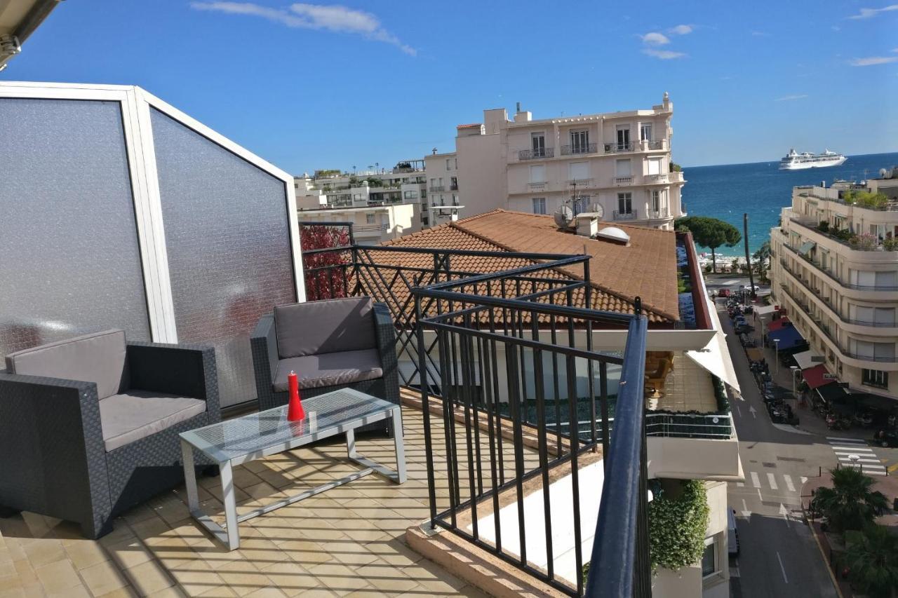 Nice Apartment Last Floor With Terrace And Clear View On The Sea Cannes Luaran gambar